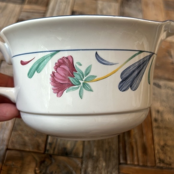 Lenox Poppies On Blue Vintage Sauce Gravy Boat - Picture 2 of 7